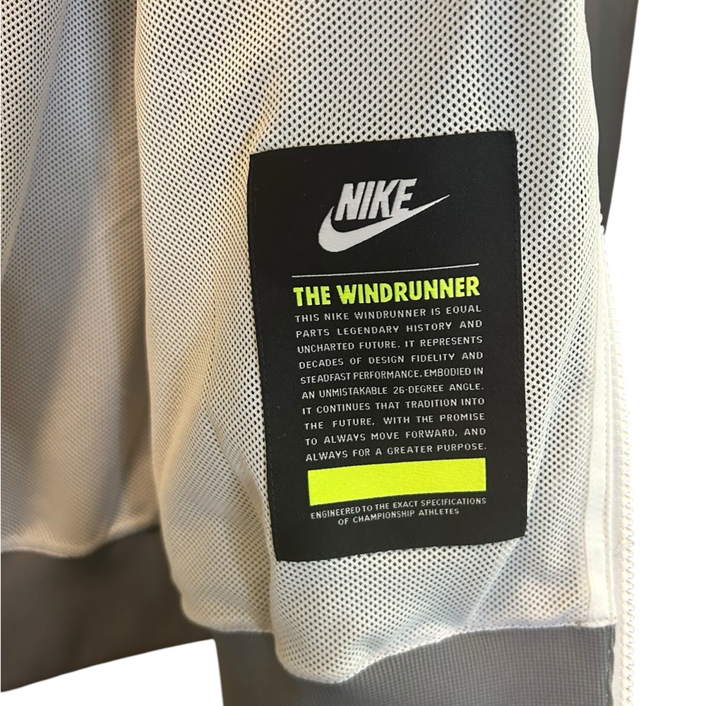 Nike Gray White Windbreaker Tracksuit Set Jacket Pants NEW - Picture 11 of 13